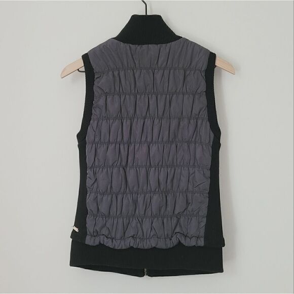 Calvin Klein Performance Quilted Vest in Grey & Black with Gold Hardware Size M - Picture 4 of 7